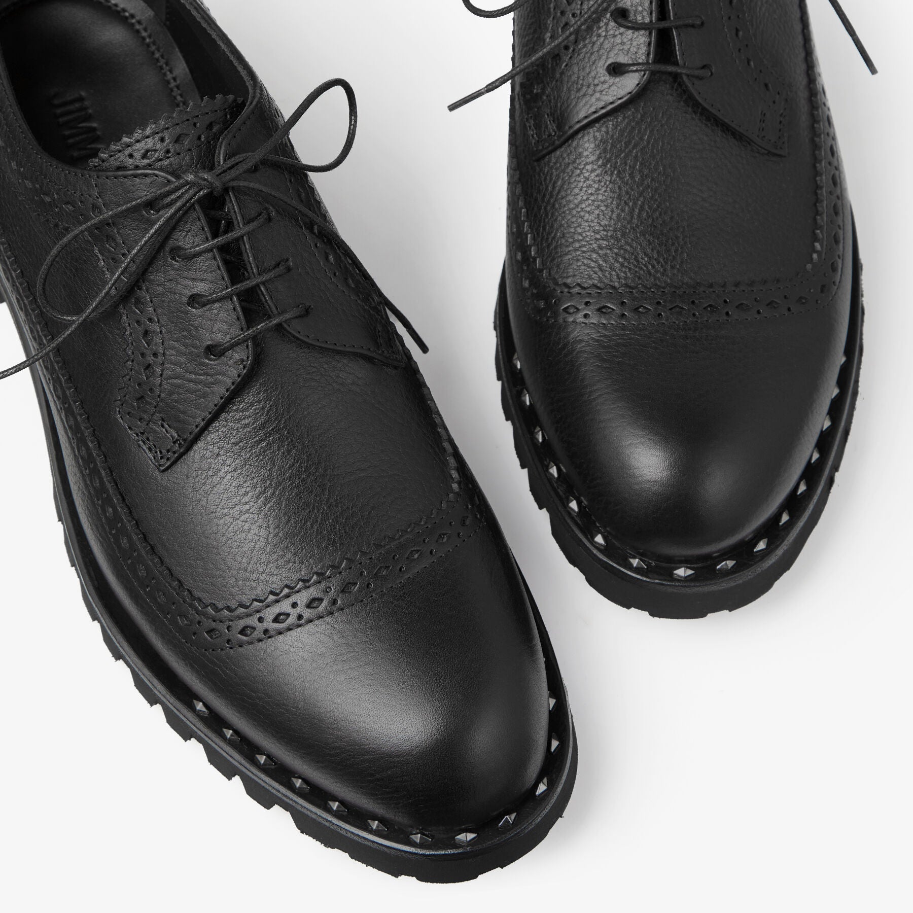 ZNO STOCK 0 / Reco 170 BLACK/GUNMETAL Shoe DIAMOND DERBY
