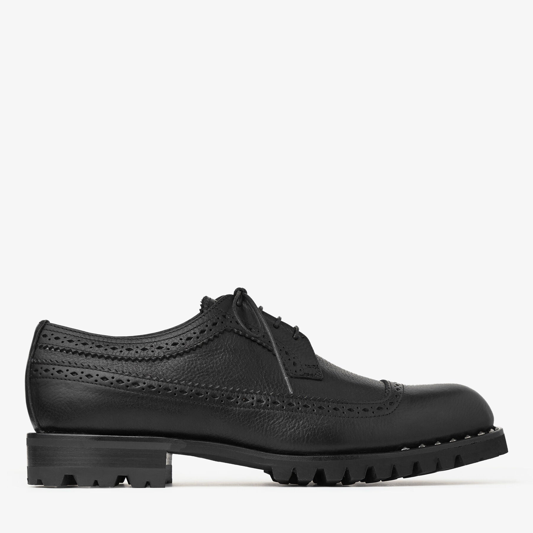 ZNO STOCK 0 / Reco 170 BLACK/GUNMETAL Shoe DIAMOND DERBY