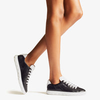 Diamond low leather trainers - Black