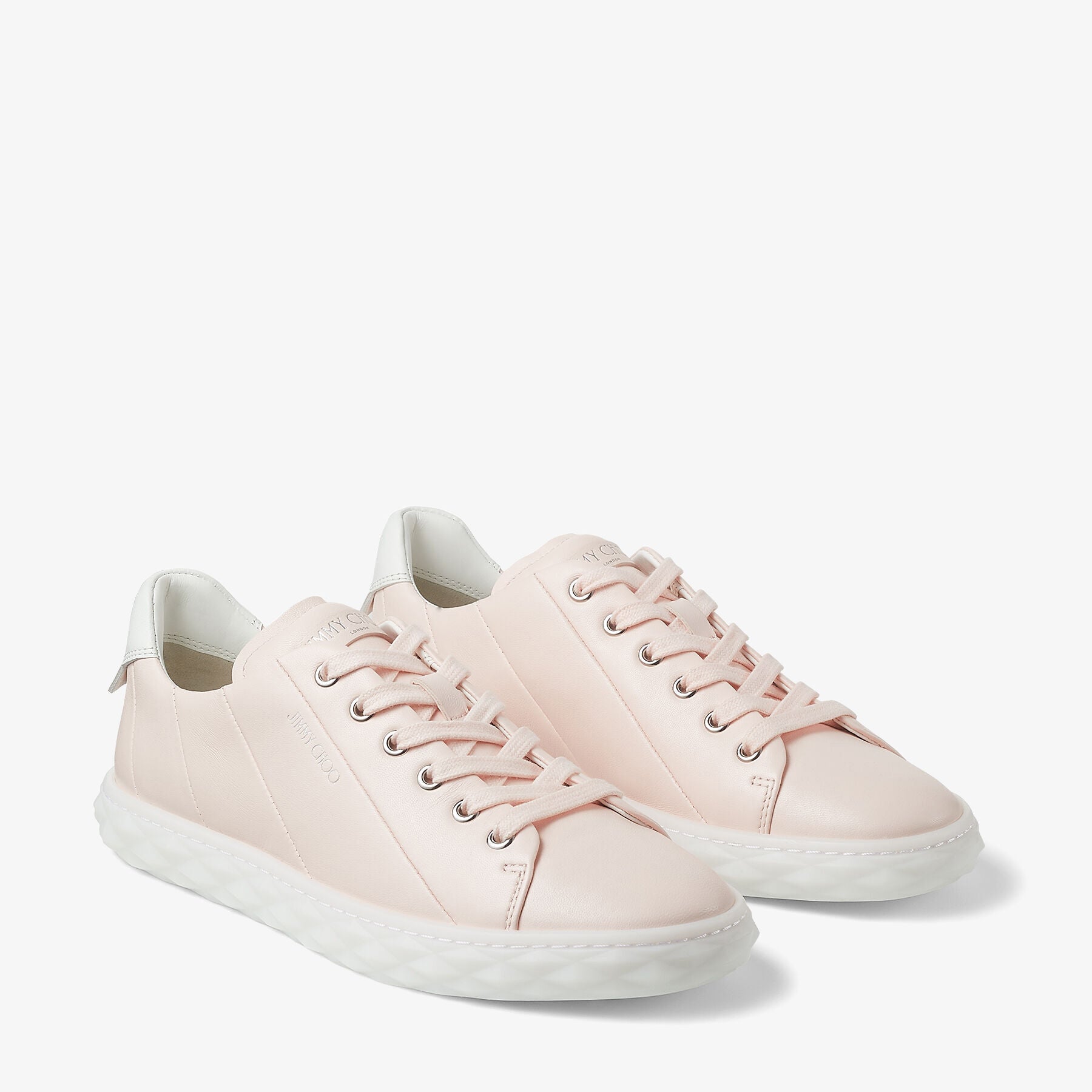 Diamond leather trainers - Powder Pink & White