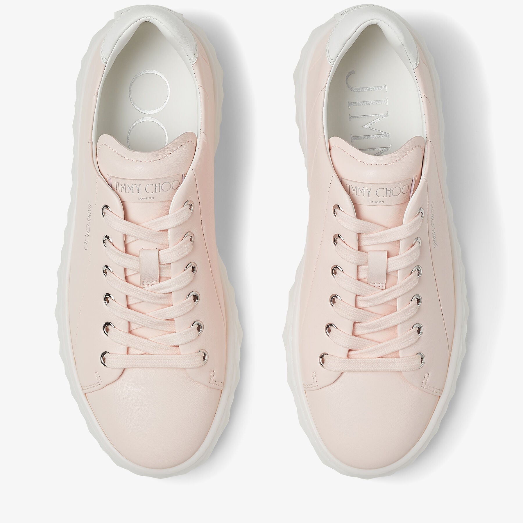 Diamond leather trainers - Powder Pink & White