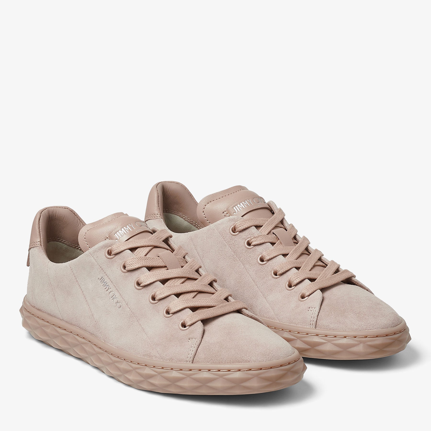 Diamond suede pearl trainers - Ballet Pink & Ballet Pink