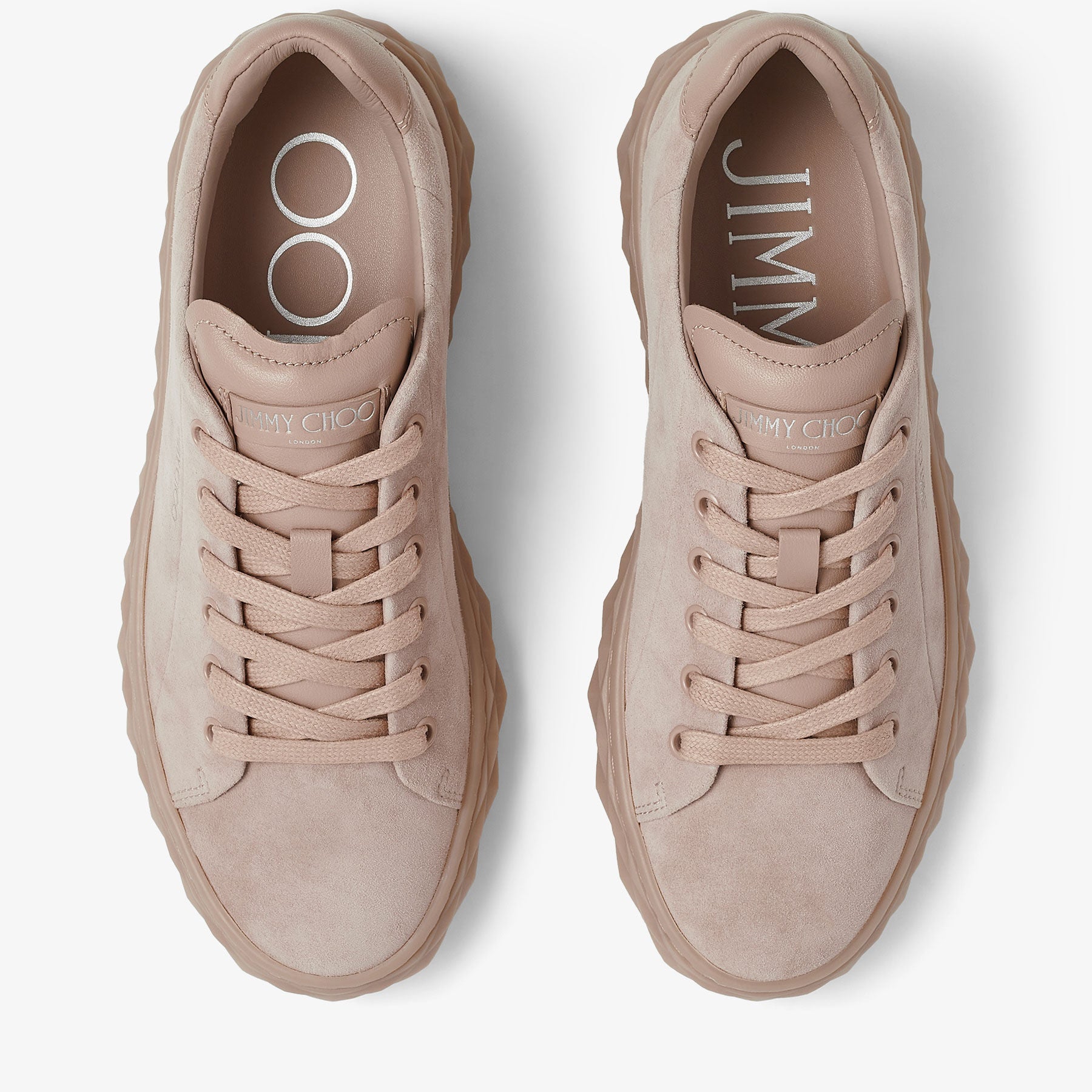 Diamond suede pearl trainers - Ballet Pink & Ballet Pink