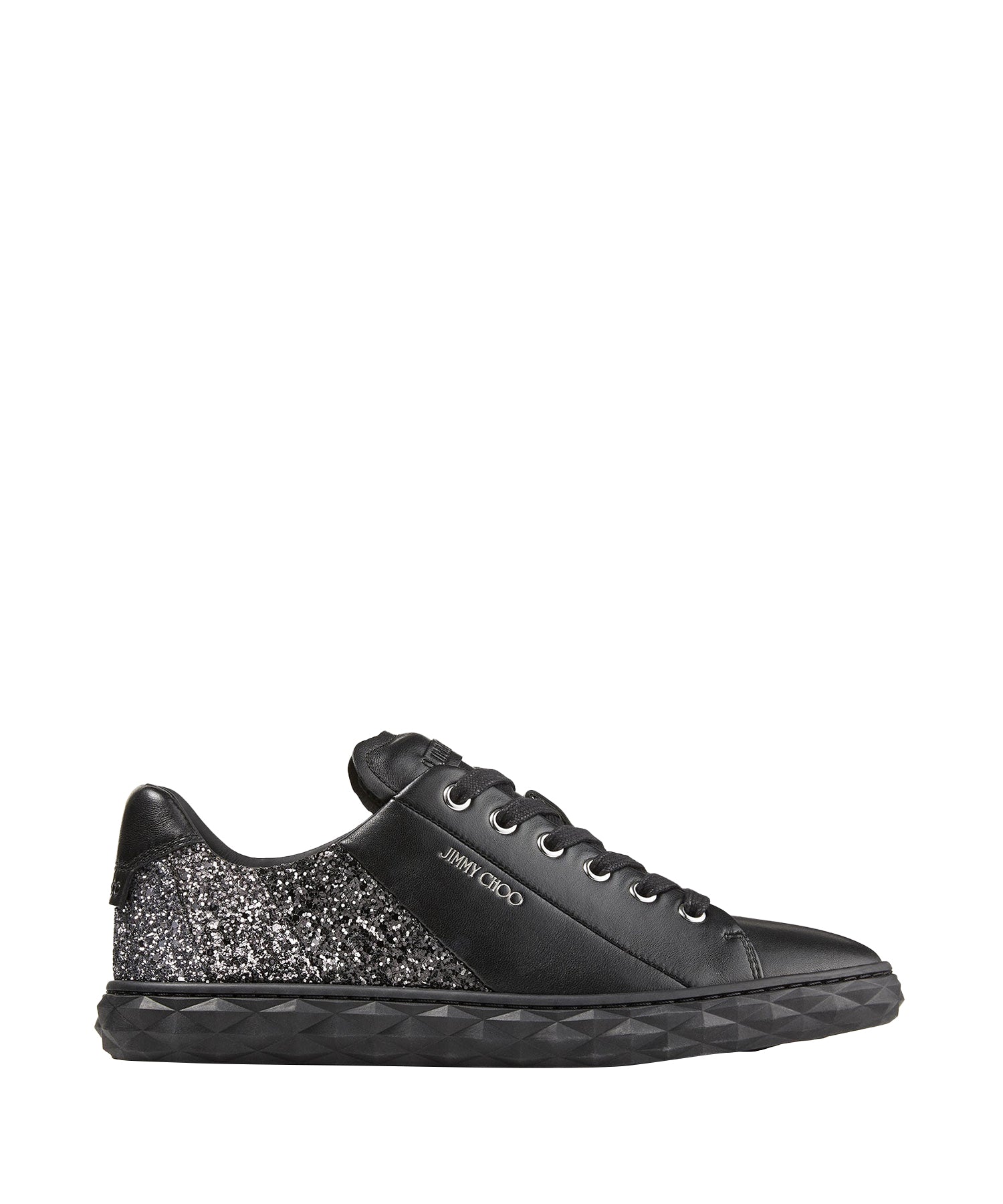 Sneakers Lumière en cuir avec paillettes - Black & Anthracite