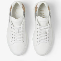 Sneakers Diamond à paillettes en cuir - White & Gold Mix