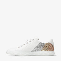 Sneakers Diamond à paillettes en cuir - White & Gold Mix