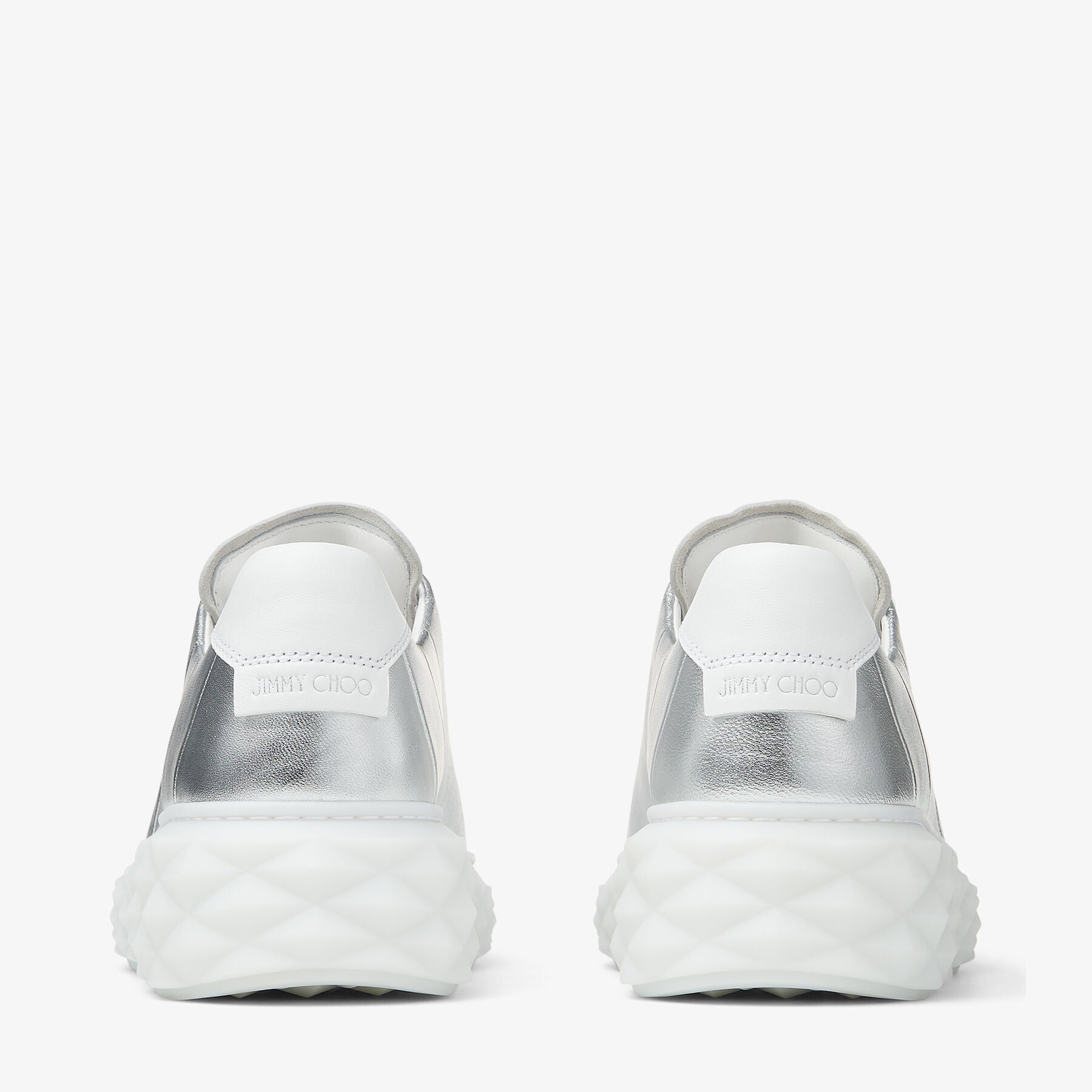 Sneakers Diamond Light Maxi en cuir métallisé - Argent
