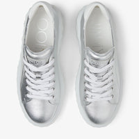 Sneakers Diamond Light Maxi en cuir métallisé - Argent