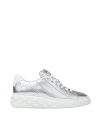 Sneakers Diamond Light Maxi en cuir métallisé - Argent