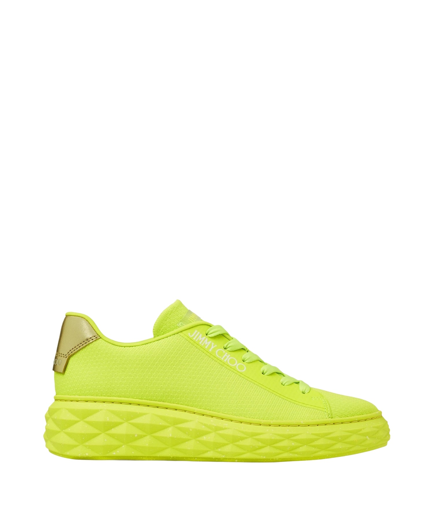 Sneakers Diamond basses à plateforme en maille verre - Apple Green