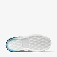 Diamond leather platform trainers - White & Dark Green Mix