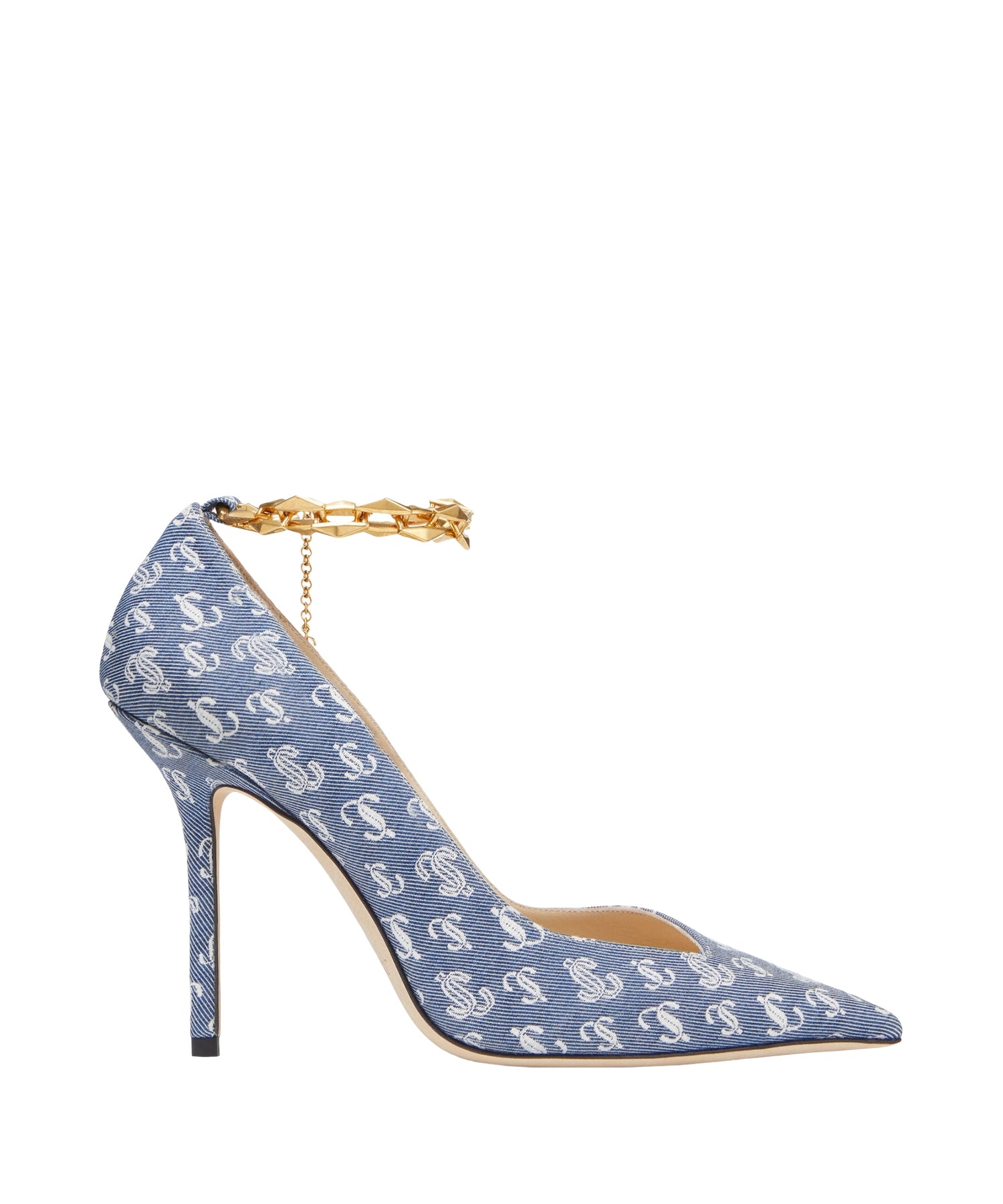 Escarpins Diamond 100 en jean à monogramme - Denim