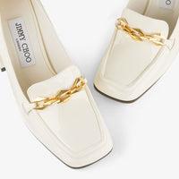 Mocassins Diamond 100 en cuir à chaîne - Latte
