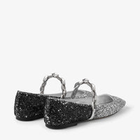 Ballerines Diamond plates à paillettes - Silver & Black