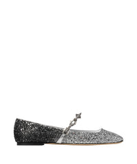 Ballerines Diamond plates à paillettes - Silver & Black