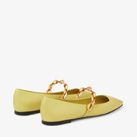 Ballerines Diamond plates en cuir - Sunbleached Yellow