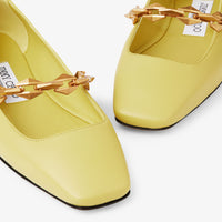 Ballerines Diamond plates en cuir - Sunbleached Yellow