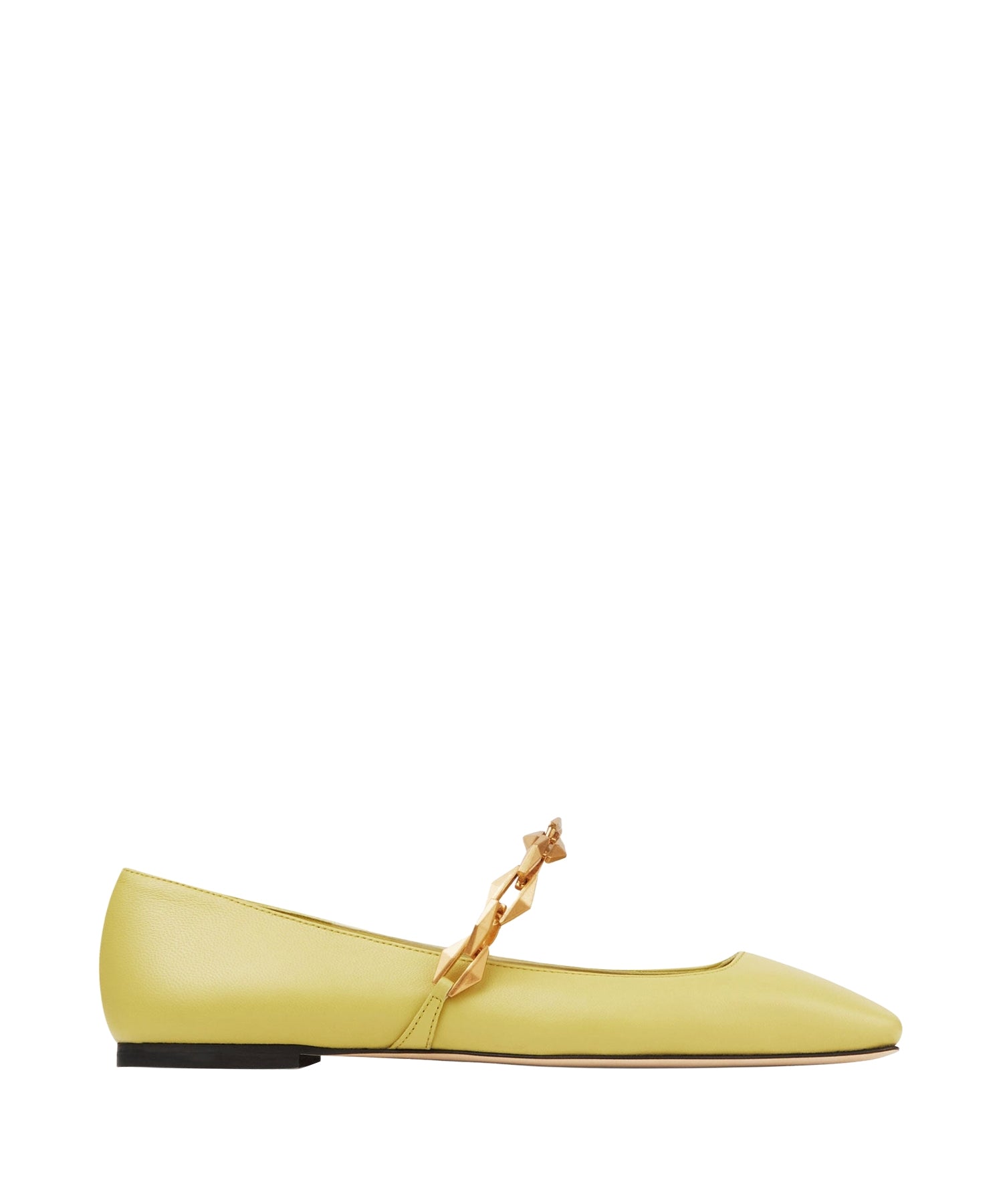 Ballerines Diamond plates en cuir - Sunbleached Yellow