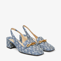 Diamond slingback slingbacks with chain 45 in denim - Denim