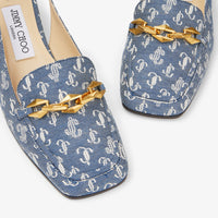 Diamond slingback slingbacks with chain 45 in denim - Denim