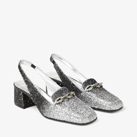 Slingbacks Diamond à bride arrière 45 pailleté - Silver & Black