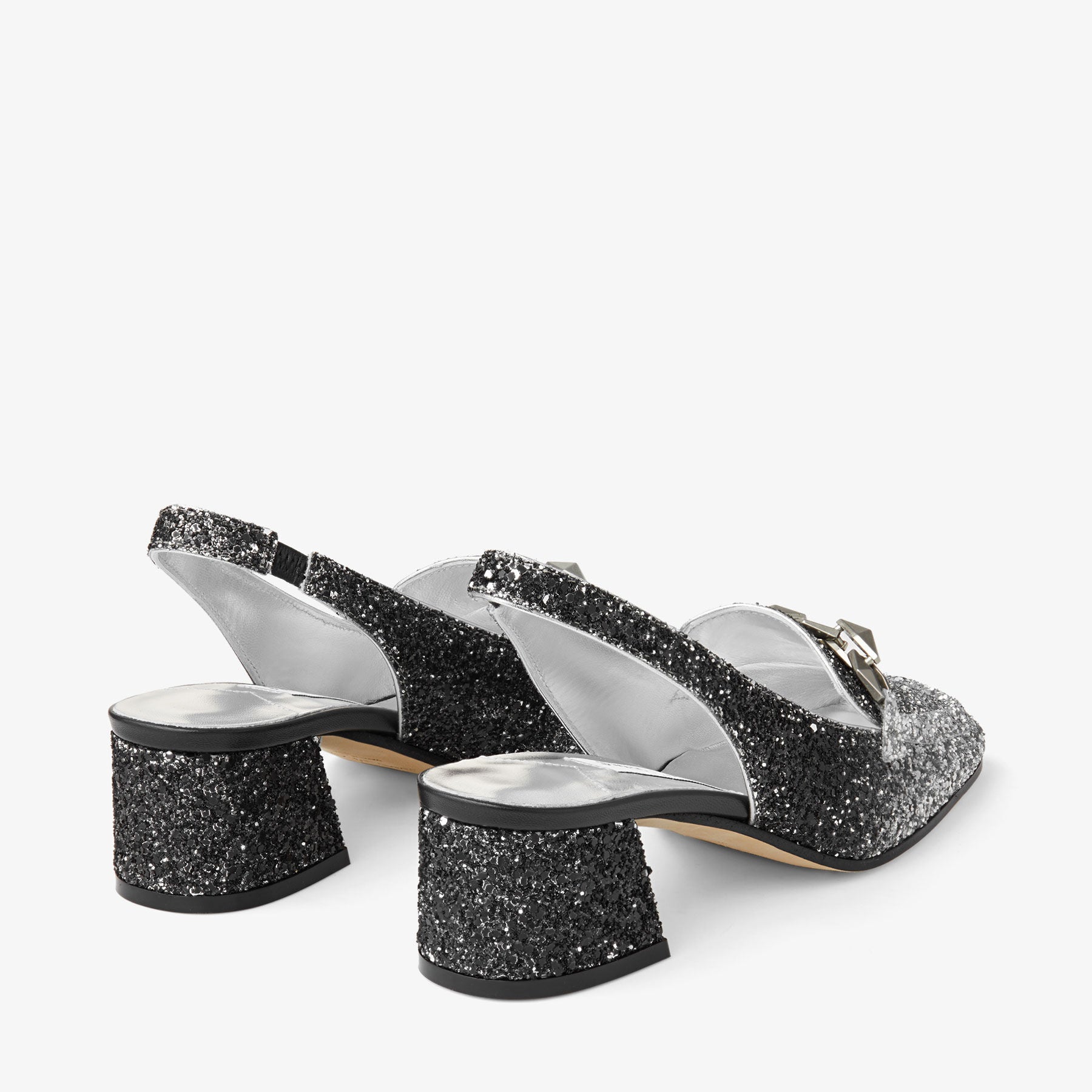 Slingbacks Diamond à bride arrière 45 pailleté - Silver & Black