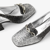 Slingbacks Diamond à bride arrière 45 pailleté - Silver & Black
