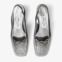 Slingbacks Diamond à bride arrière 45 pailleté - Silver & Black