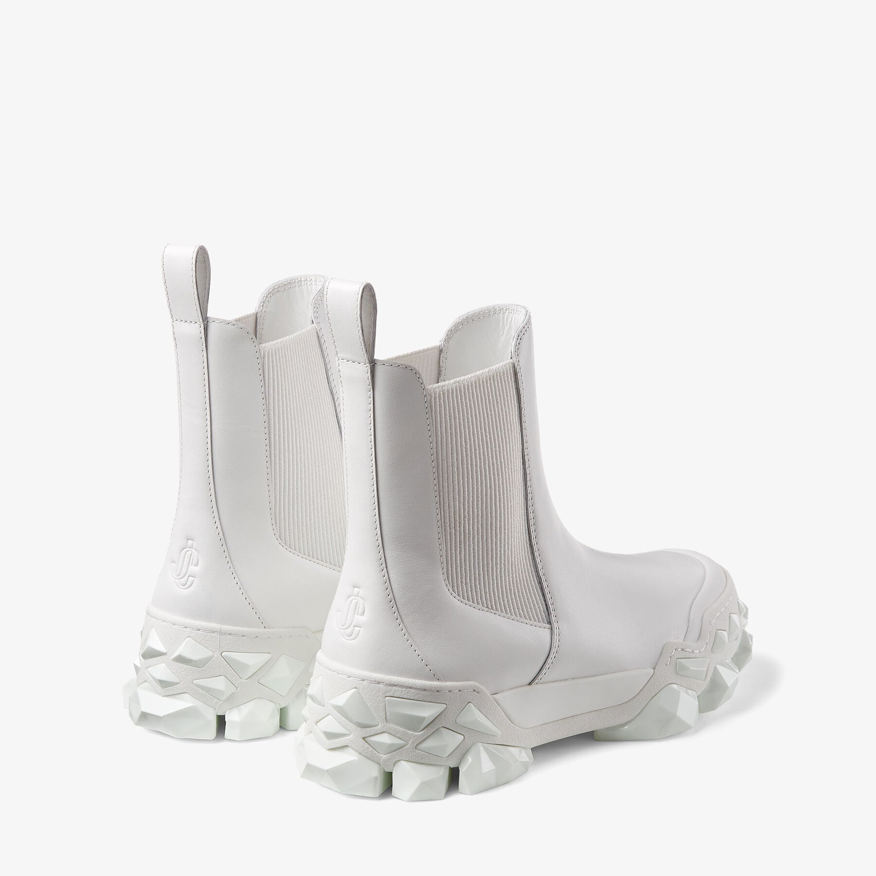 Bottines Diamond X Chelsea en cuir - White Mix