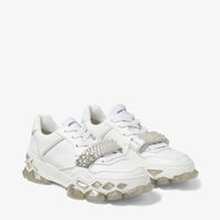 Sneakers Diamond en cuir - White & Crystal