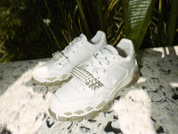 Sneakers Diamond en cuir - White & Crystal