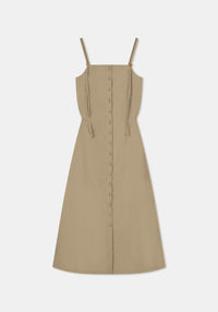 Robe midi Dionne boutonnée - Olive