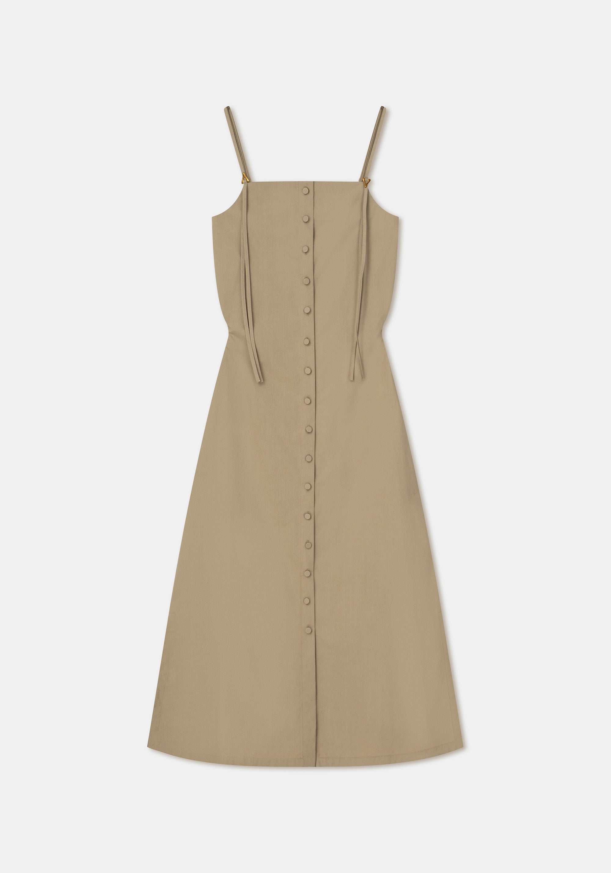 Robe midi Dionne boutonnée - Olive