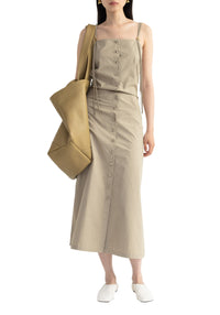 Robe midi Dionne boutonnée - Olive