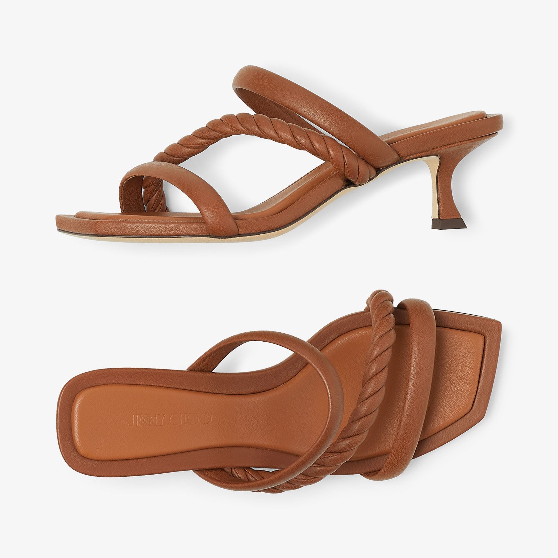 Diosa 50 mules in leather - Tan