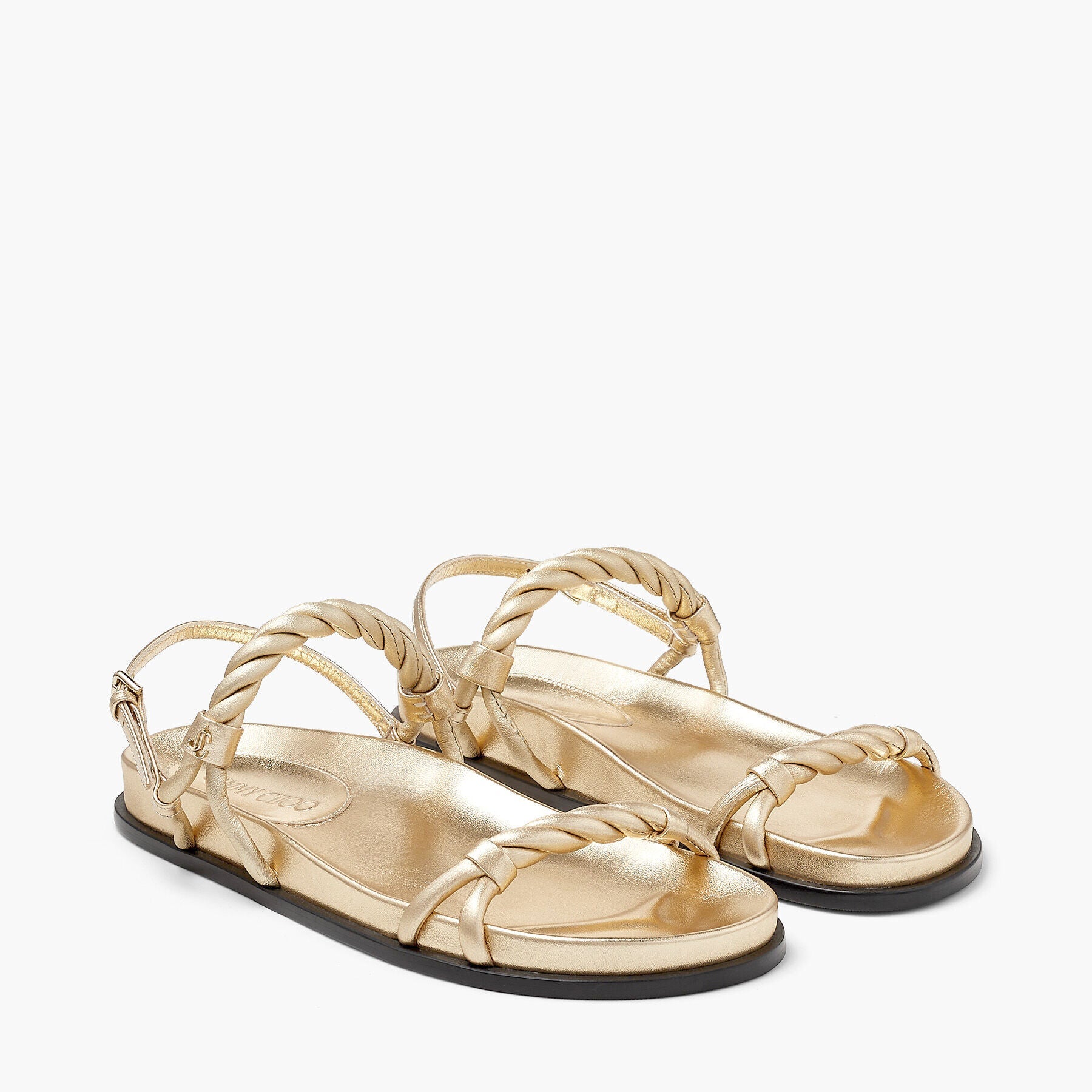 Sandales plates Diosa en cuir - Gold