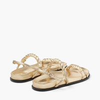 Sandales plates Diosa en cuir - Gold