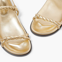 Sandales plates Diosa en cuir - Gold