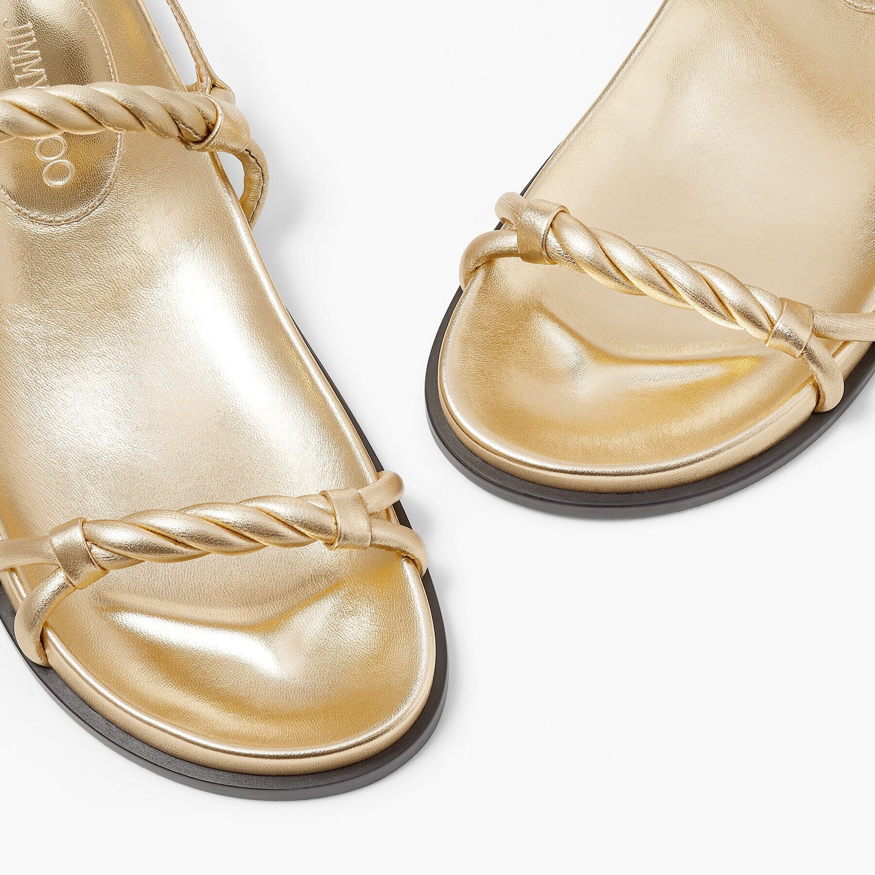 Sandales plates Diosa en cuir - Gold