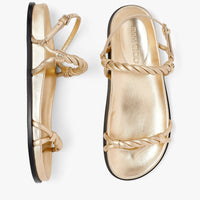 Sandales plates Diosa en cuir - Gold