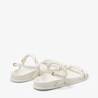 Diosa flat sandals in luxurious leather - Latte