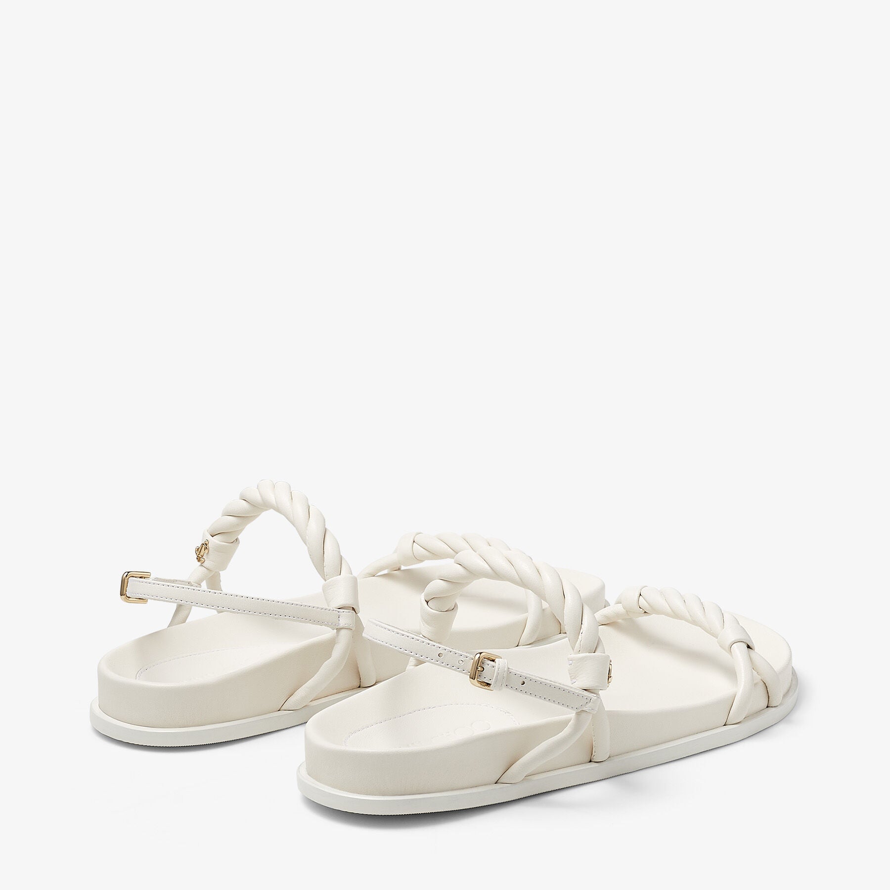 Diosa flat sandals in luxurious leather - Latte