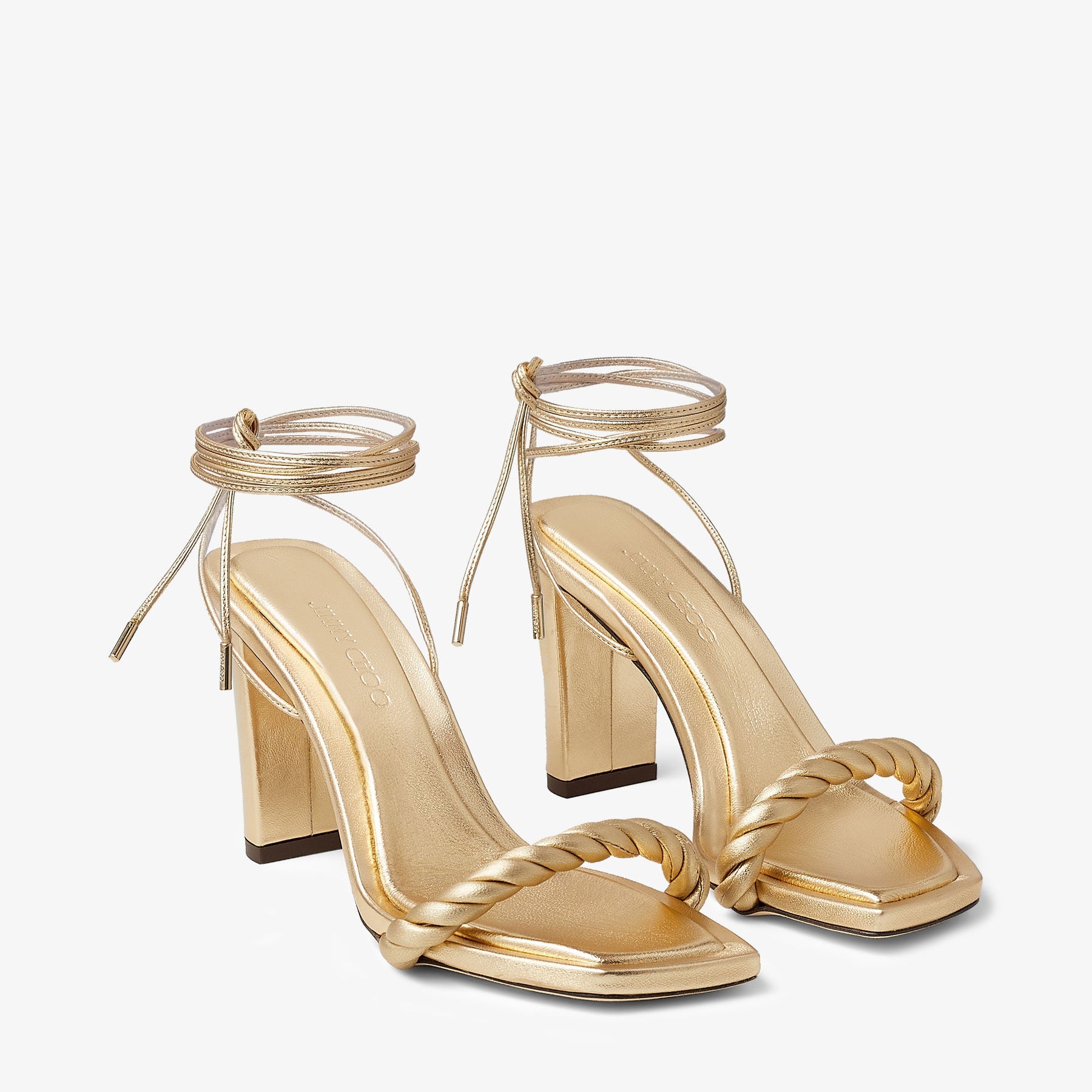 Diosa 85 sandals in leather - Gold