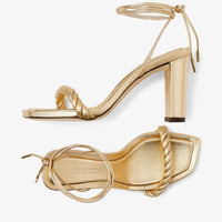Diosa 85 sandals in leather - Gold