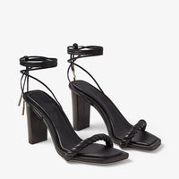 Diosa 85 sandals in leather - Black