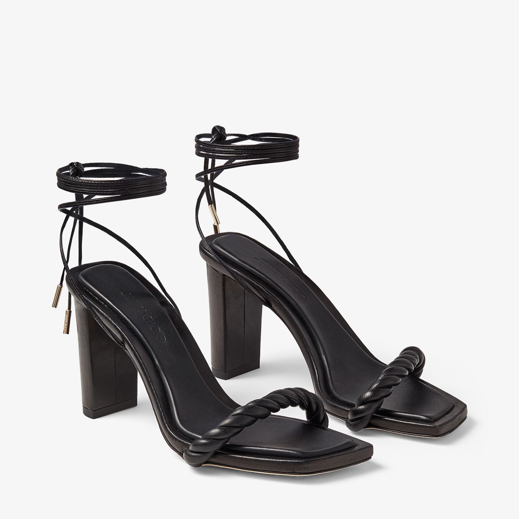 Diosa 85 sandals in leather - Black
