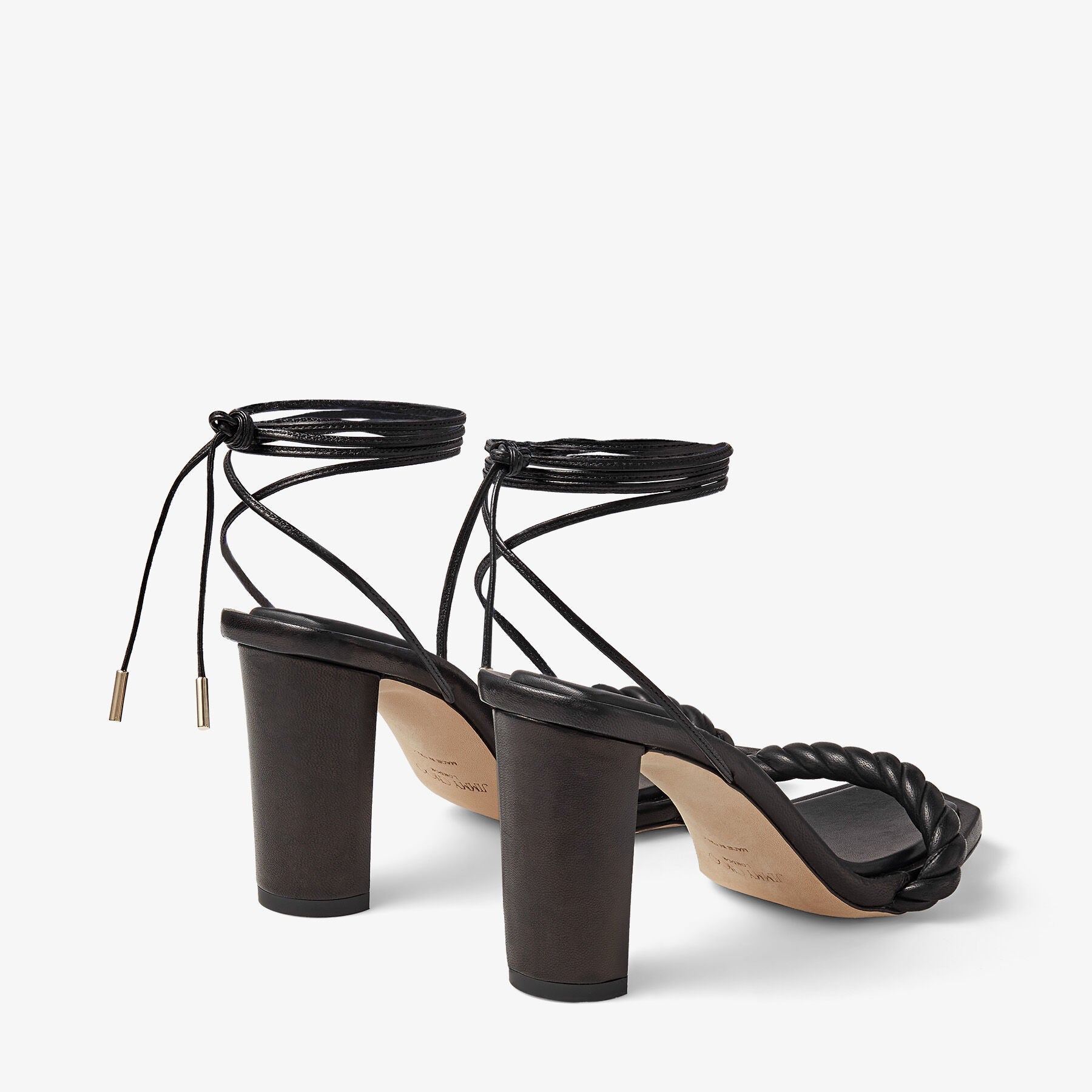 Diosa 85 sandals in leather - Black