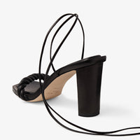 Diosa 85 sandals in leather - Black