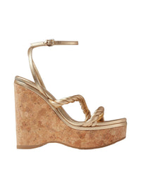 Sandales compensées Diosa 130 en cuir - Gold