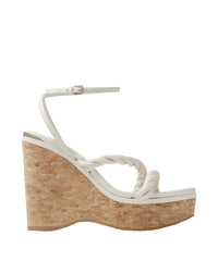 Diosa 130 wedge sandals in leather - Latte